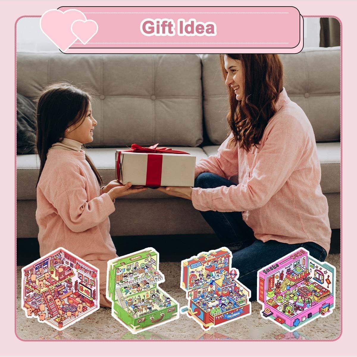 Stickers 3D DIY Maubbor - 8 Piezas Multicolor para Adultos