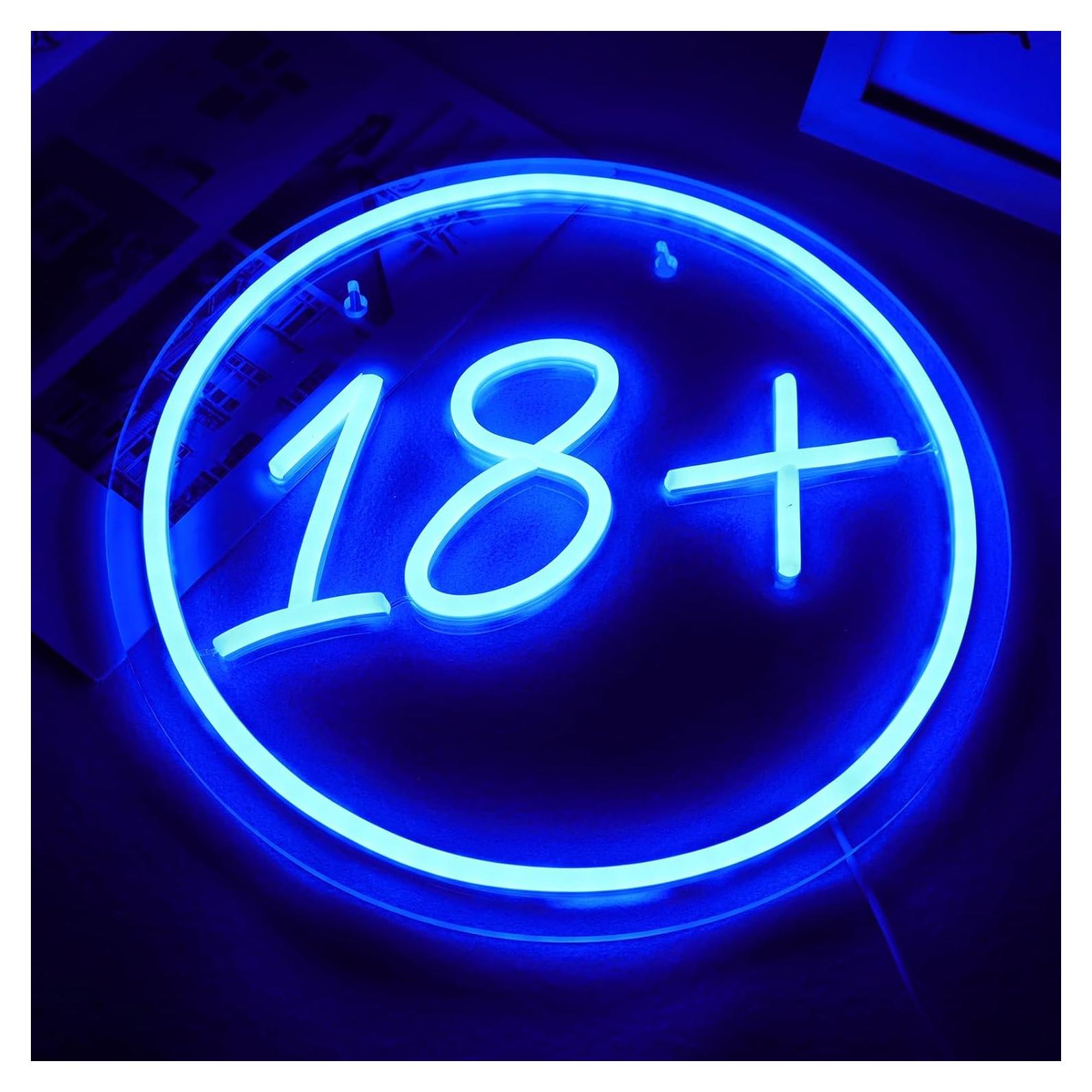 Luz de Neón 18+ Junbige 30.5x30.5cm USB Colgante