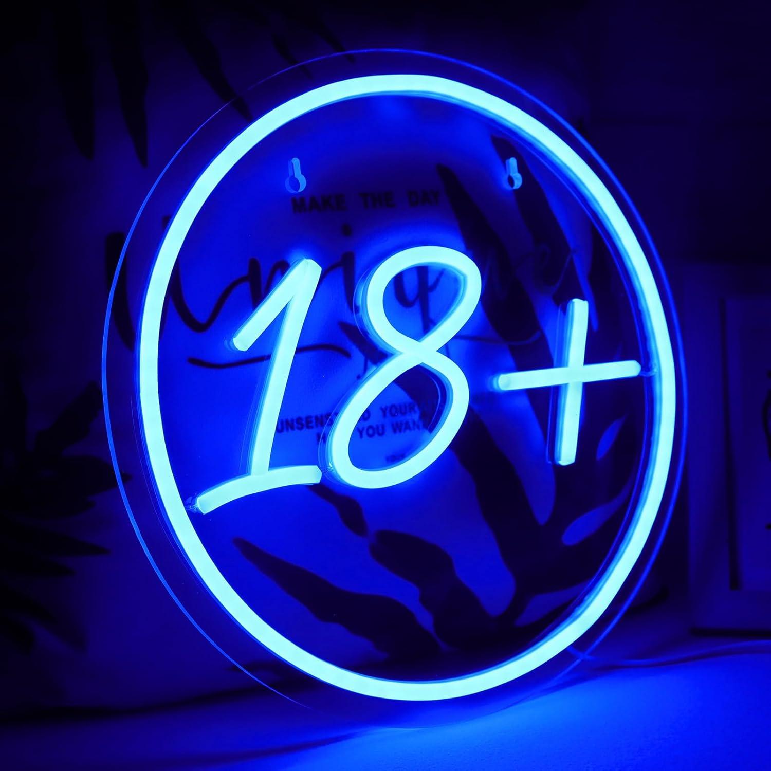 Luz de Neón 18+ Junbige 30.5x30.5cm USB Colgante