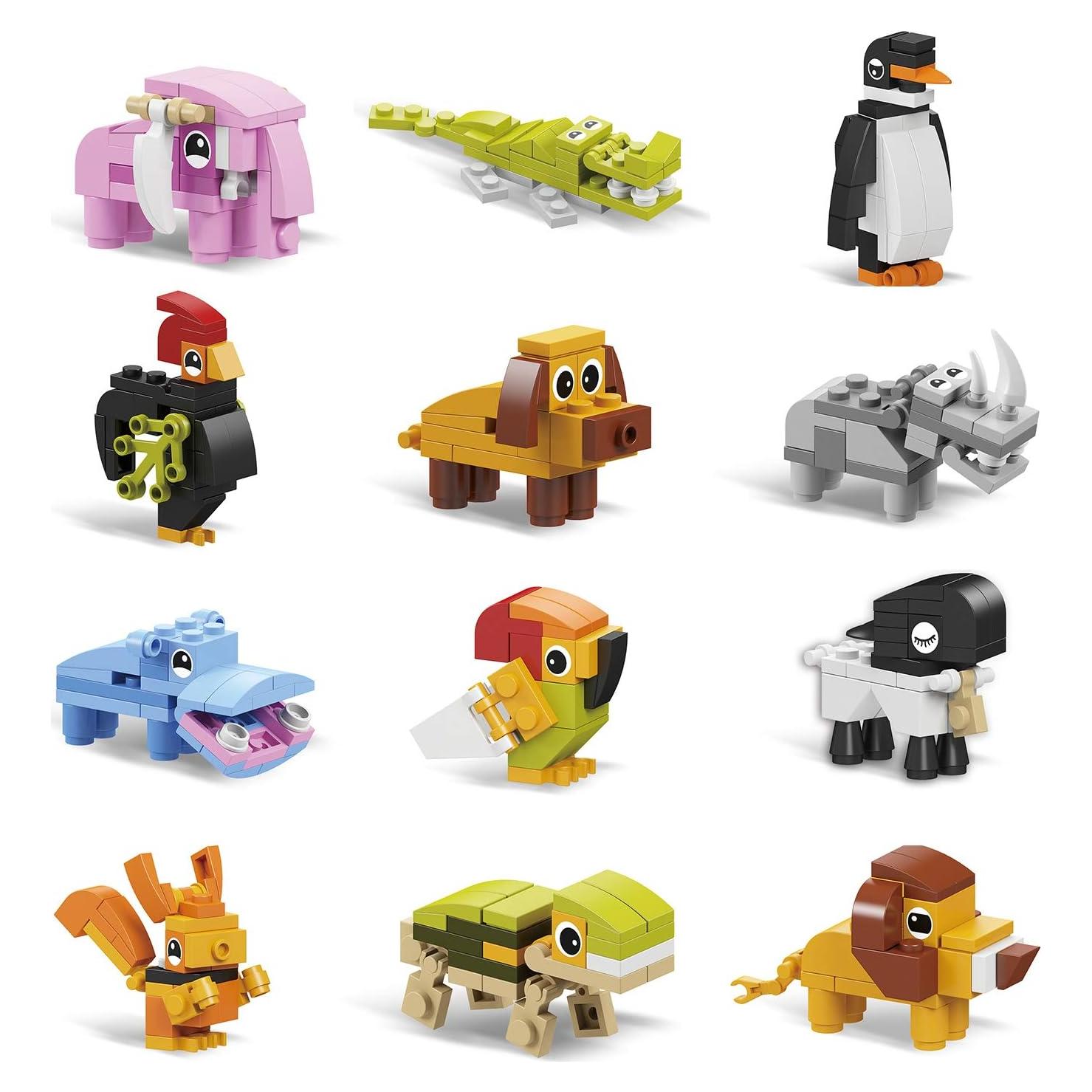 IAMGlobal 12 en 1 Mini Bloques Animales Educativos