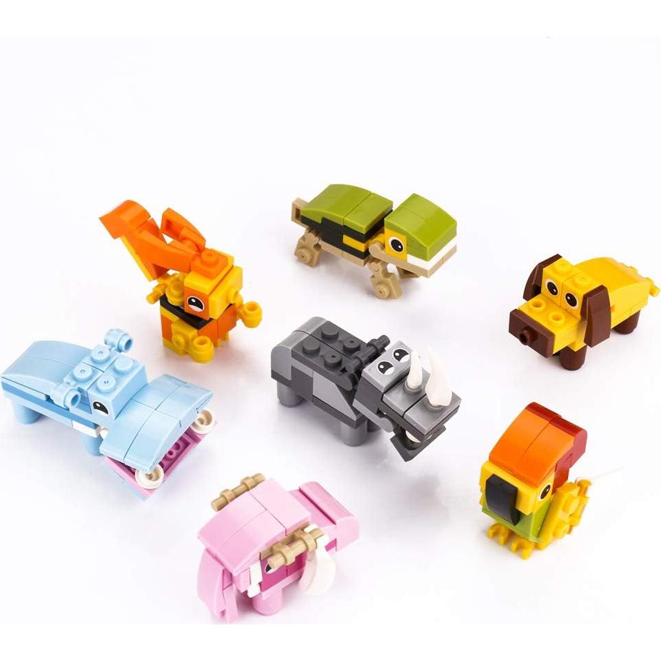 IAMGlobal 12 en 1 Mini Bloques Animales Educativos