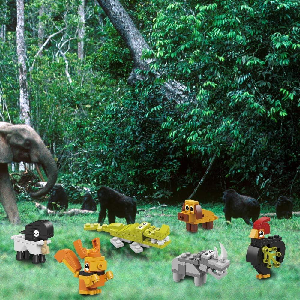 IAMGlobal 12 en 1 Mini Bloques Animales Educativos