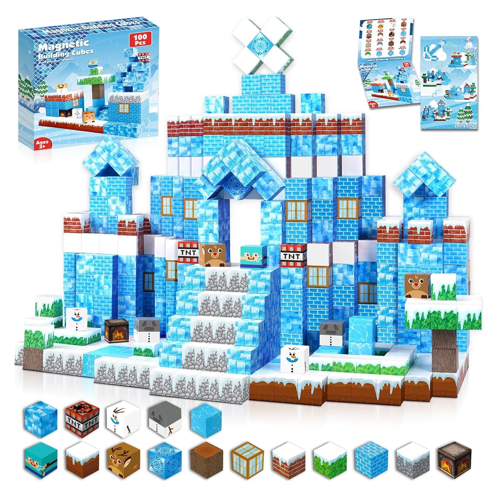 Bloques Magnéticos GraceDuck 100PCS Castillo de Hielo