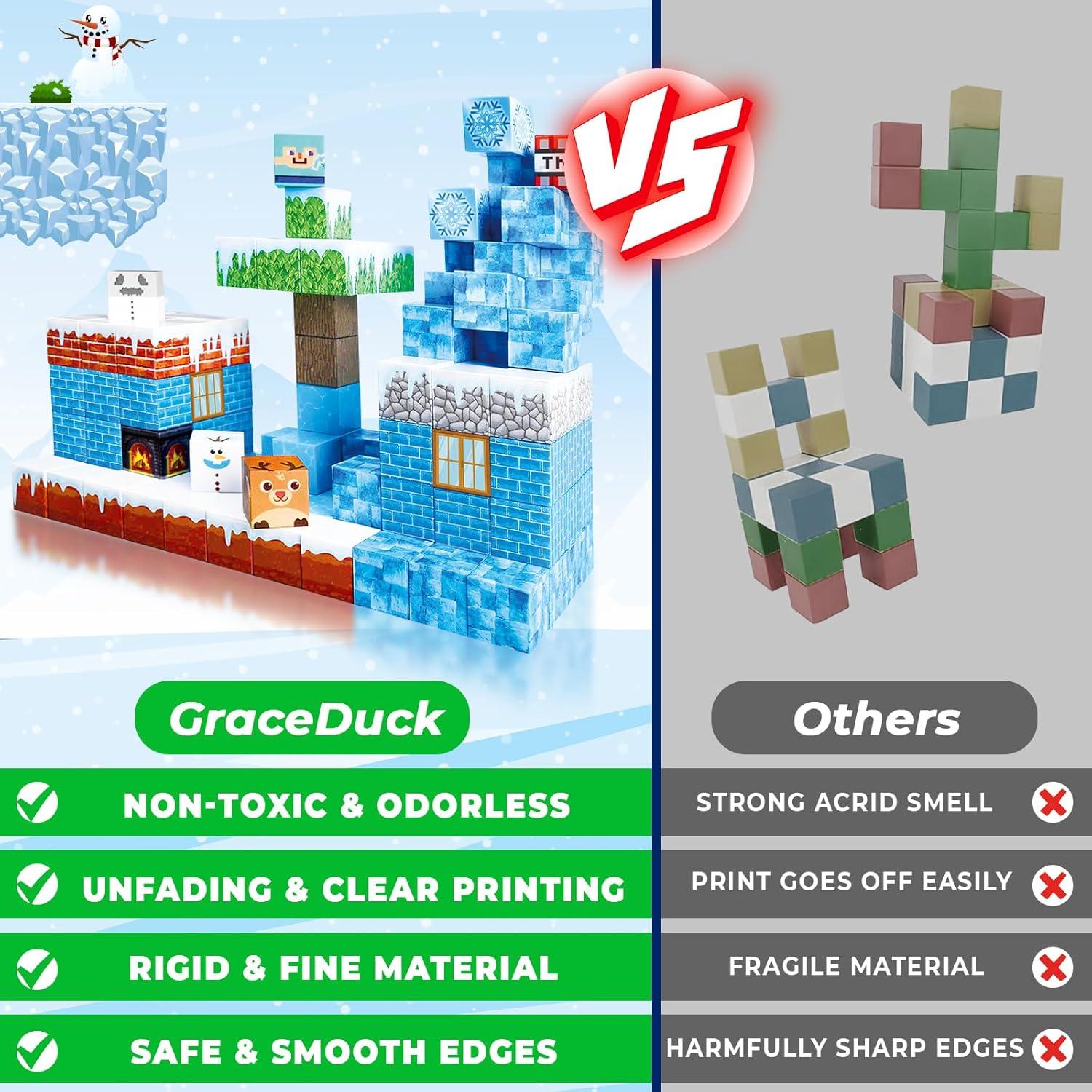 Bloques Magnéticos GraceDuck 100PCS Castillo de Hielo