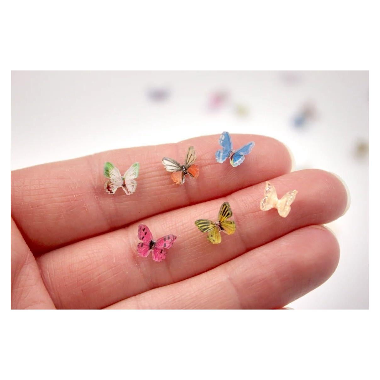 Mariposas de Resina Miniatura Peachcor para Casa de Muñecas - 30 Piezas