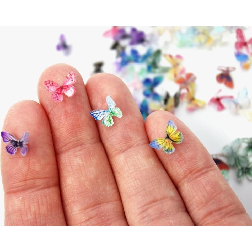 Mariposas de Resina Miniatura Peachcor para Casa de Muñecas - 30 Piezas