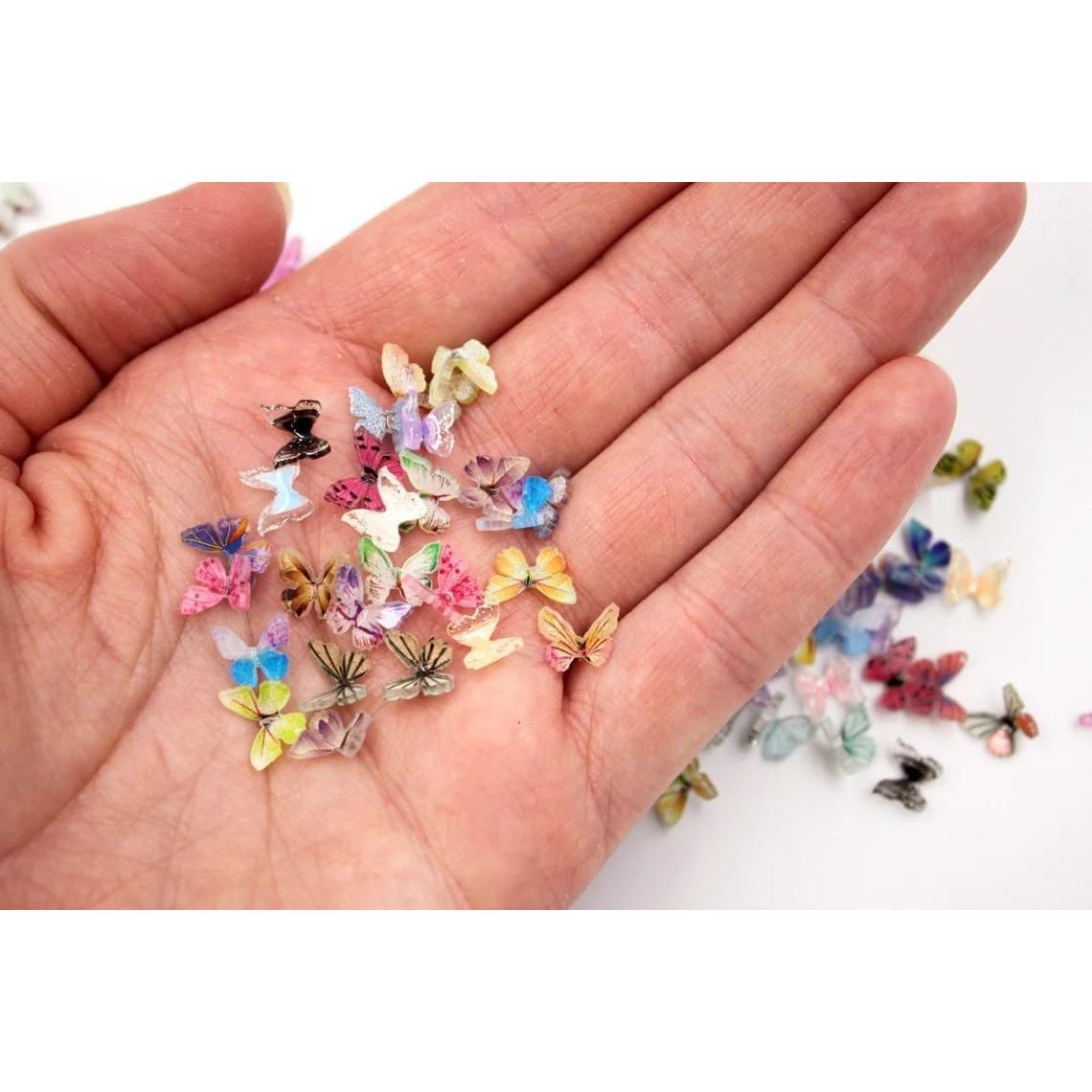 Mariposas de Resina Miniatura Peachcor para Casa de Muñecas - 30 Piezas