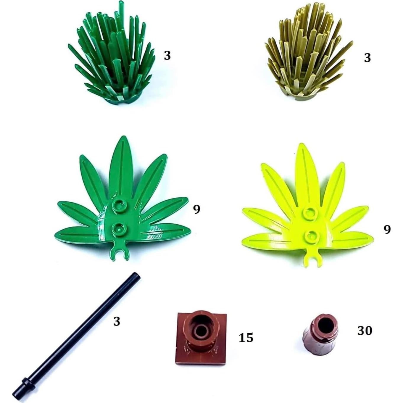 Juego de Bloques Modular General Jim 75 Piezas Palmeras 12,7 cm