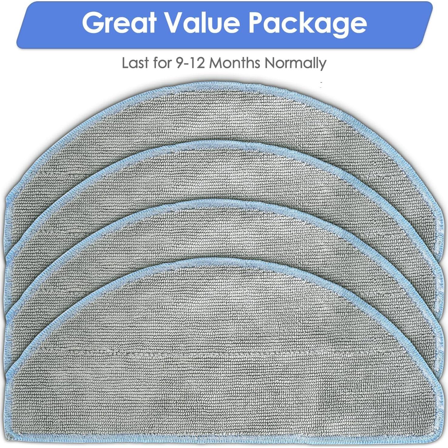 4 Almohadillas de Mopa Reemplazo FILTERIST Q052020 para iRobot Roomba