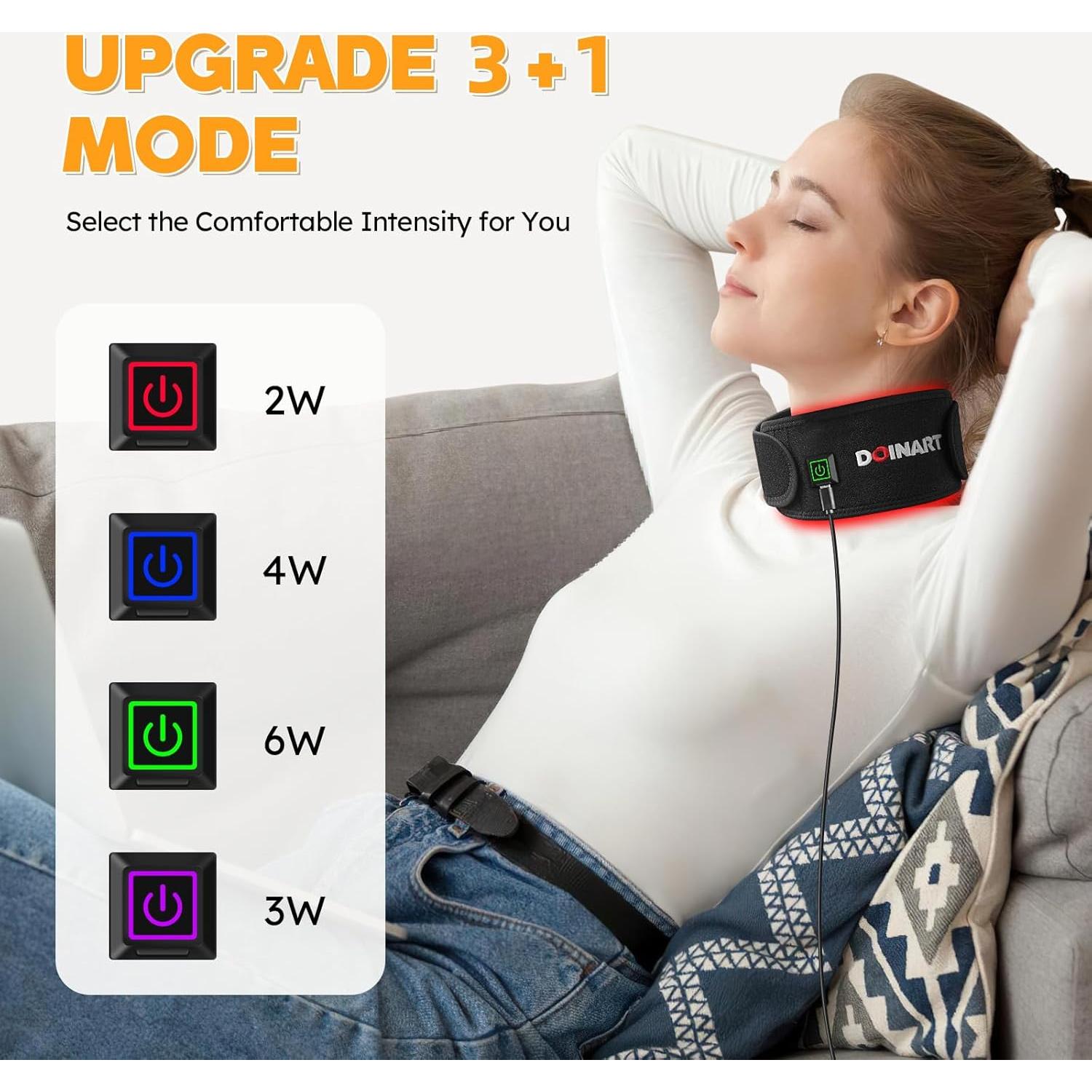 Cinturón de Terapia de Luz Roja Doinart para Cuello y Cara