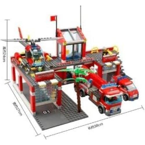 Estación de Bomberos General Jim 774 Piezas Modular 2 Niveles