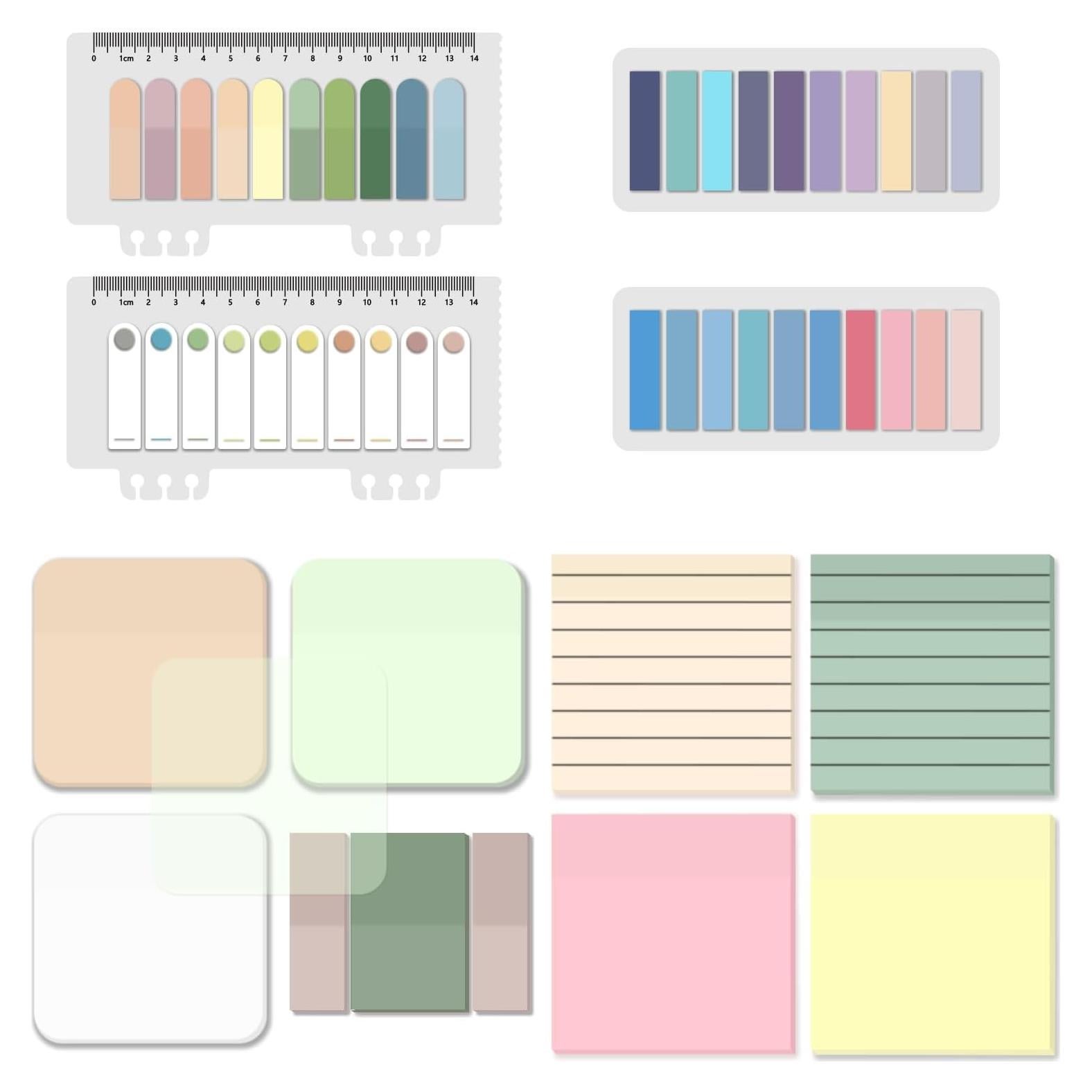 Notas Adhesivas Transparentes BAYTORY 1300 Hojas 7.62 cm