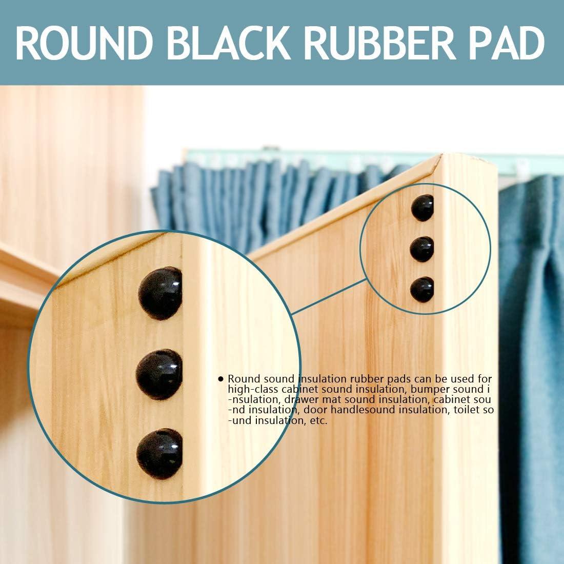 Paquete de 100 Almohadillas Adhesivas de Goma para Muebles - Negro