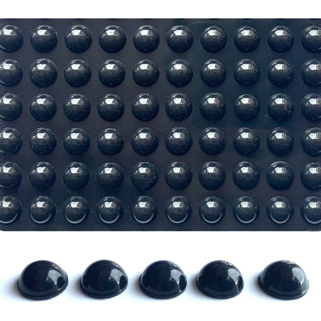 Paquete de 100 Almohadillas Adhesivas de Goma para Muebles - Negro