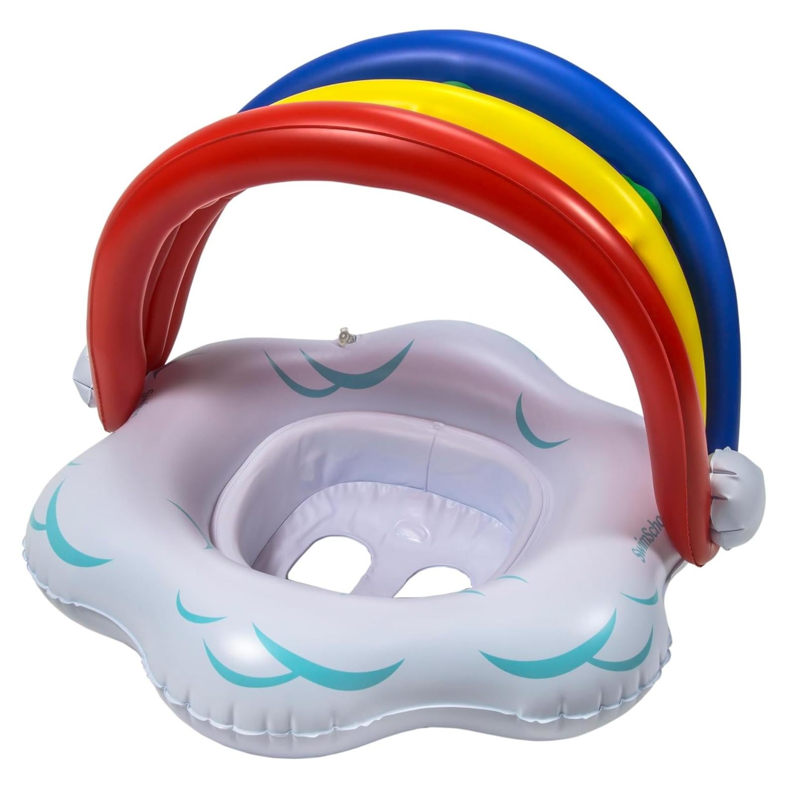 Flotador para Bebés SwimSchool Arcoíris con Toldo 6-18 Meses