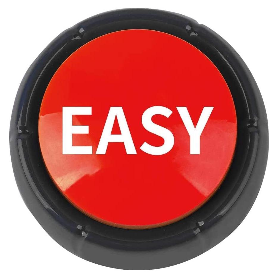 Botón Buzzer Fácil MyMealivos - Juguete de broma, 8.9x8.9 cm