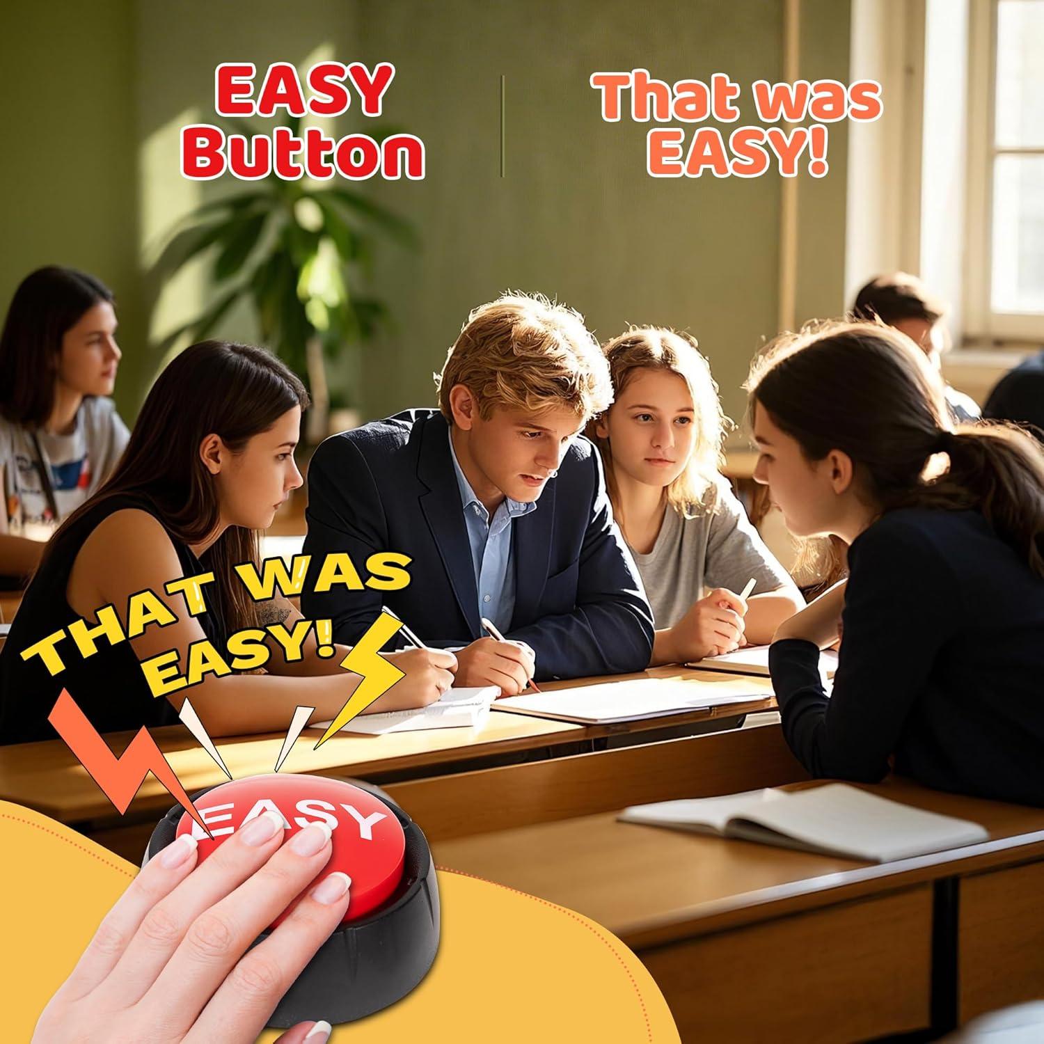 Botón Buzzer Fácil MyMealivos - Juguete de broma, 8.9x8.9 cm