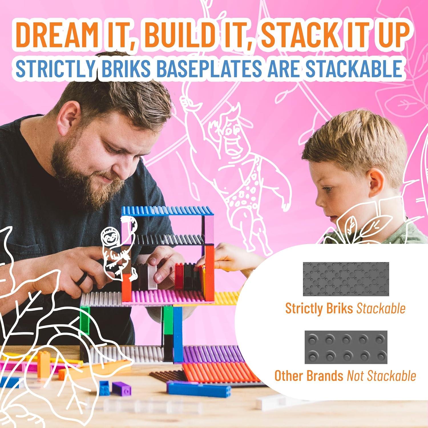 Placa Base Apilable Strictly Briks 34.92x41.28cm Gris