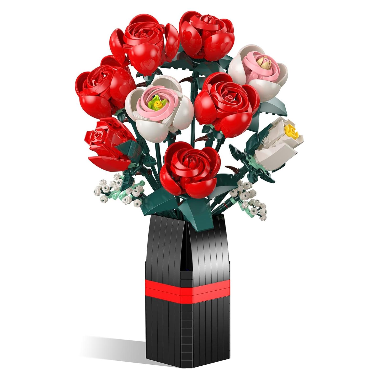 Juego de Construcción de Ramo de Rosas Ancesfun 841PCS