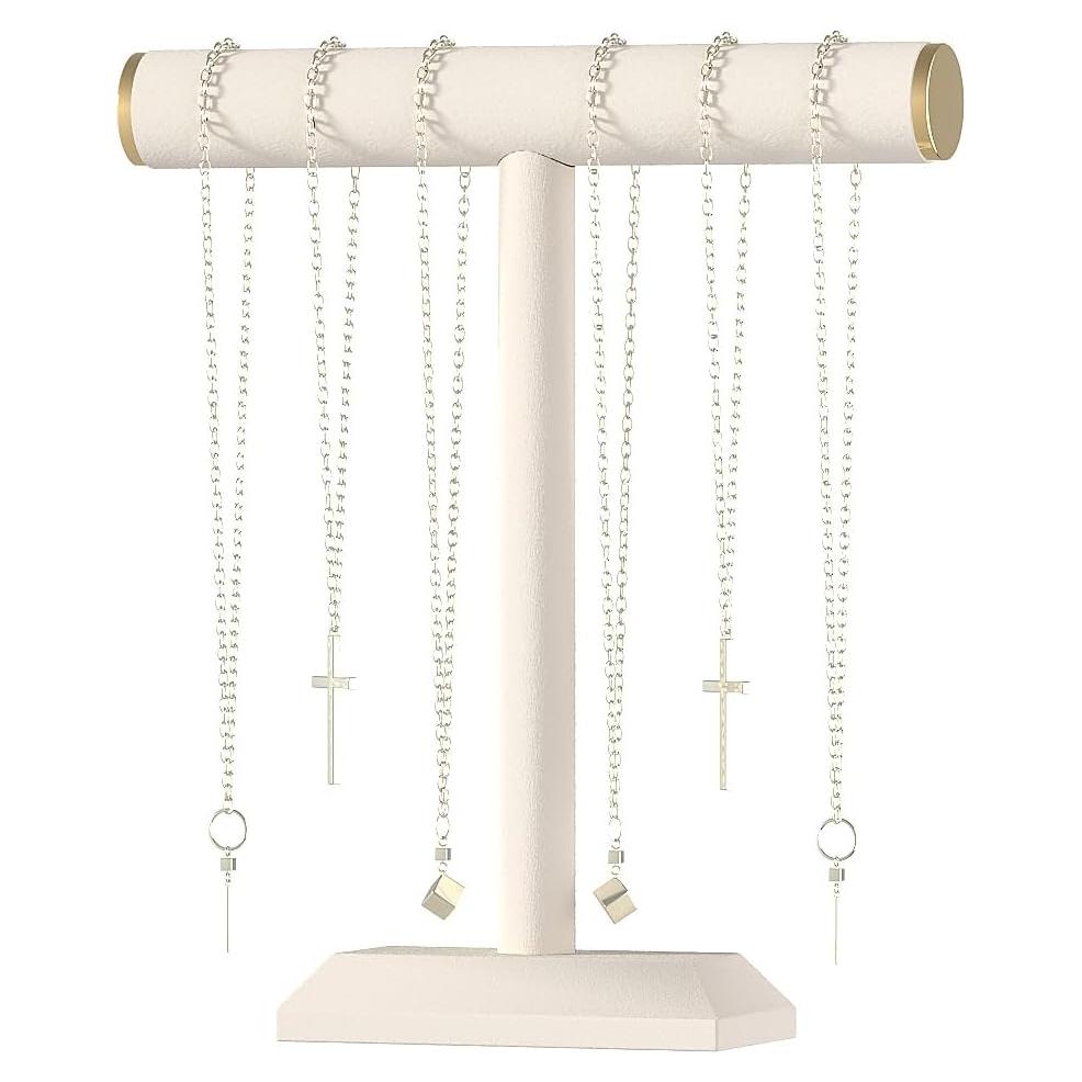 Soporte para Collares Julysky T-Bar Beige, Organizador de Joyería
