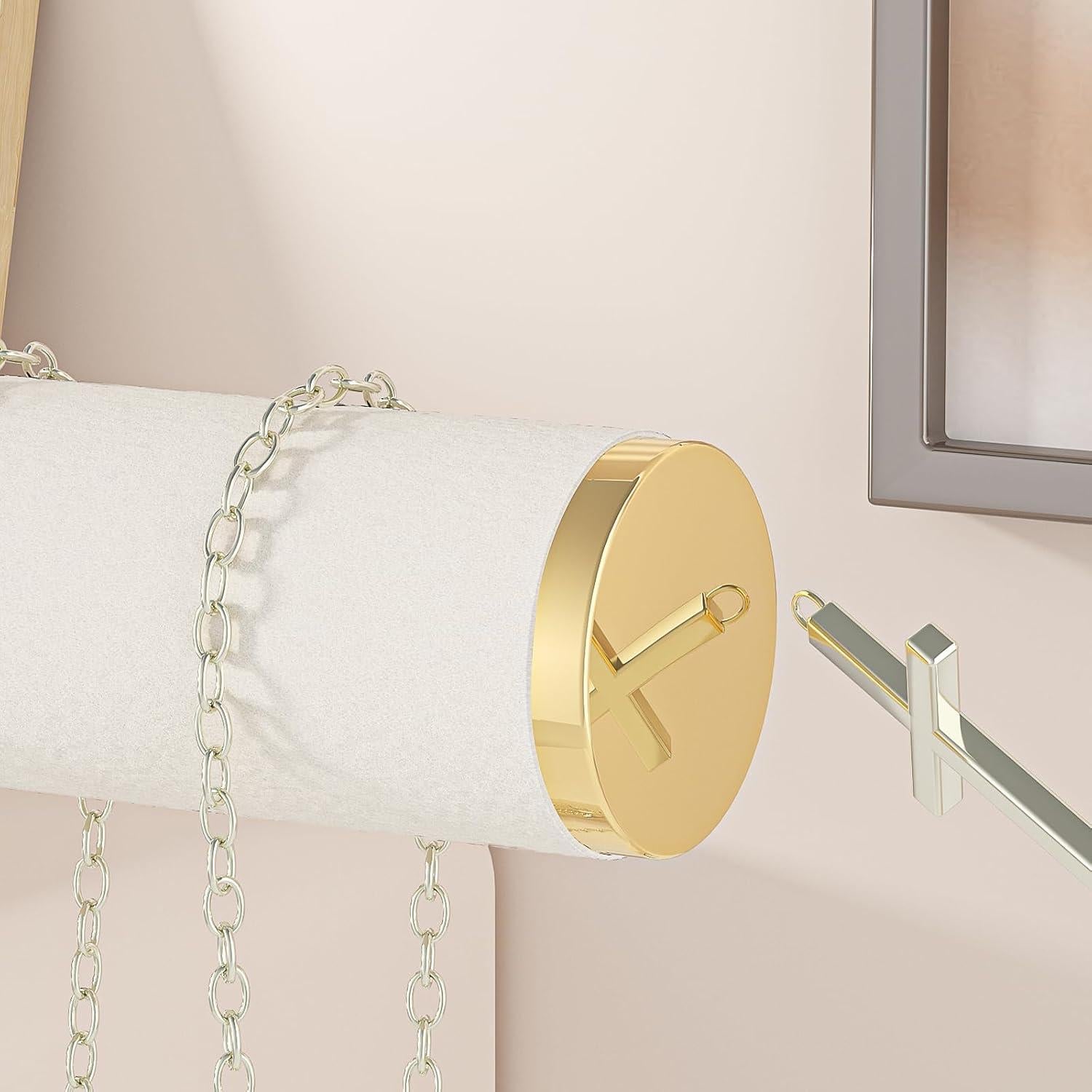 Soporte para Collares Julysky T-Bar Beige, Organizador de Joyería