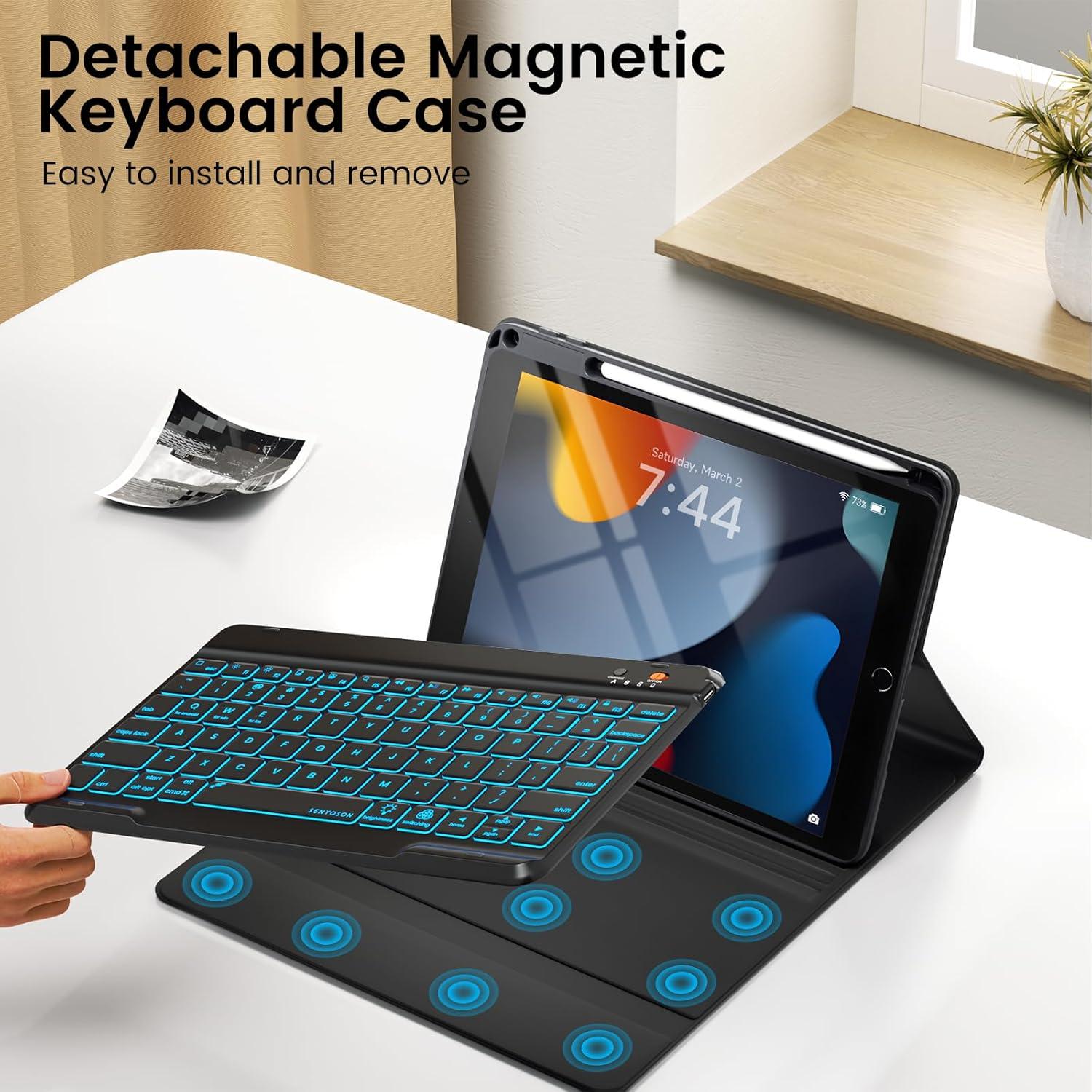 Funda con Teclado Inalámbrico OYEEICE para iPad 10.2"/10.5"