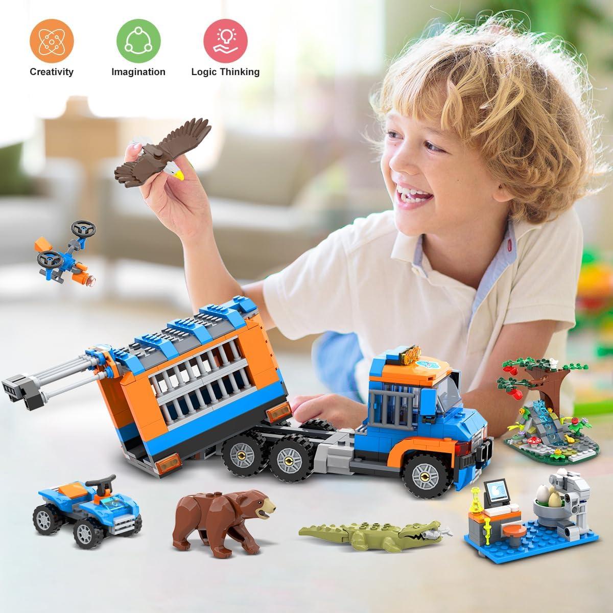 Set de Construcción Helicóptero Aventurero CUBIMANA 1356 PZS