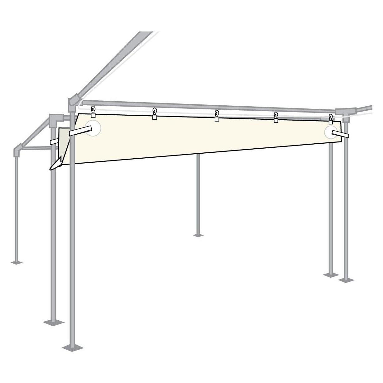 Canalón de Lluvia de Vinilo TentandTable 3m Impermeable Blanco