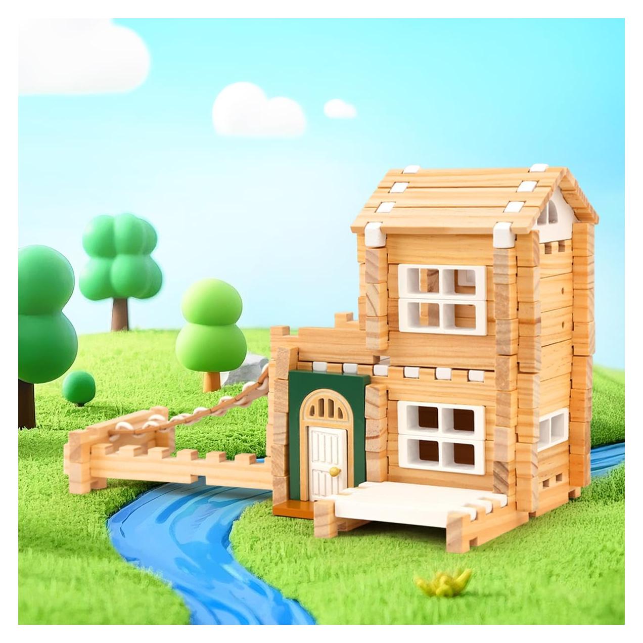 Bloques de Madera Jovi-mindly Casa de Ensueño 107 pcs