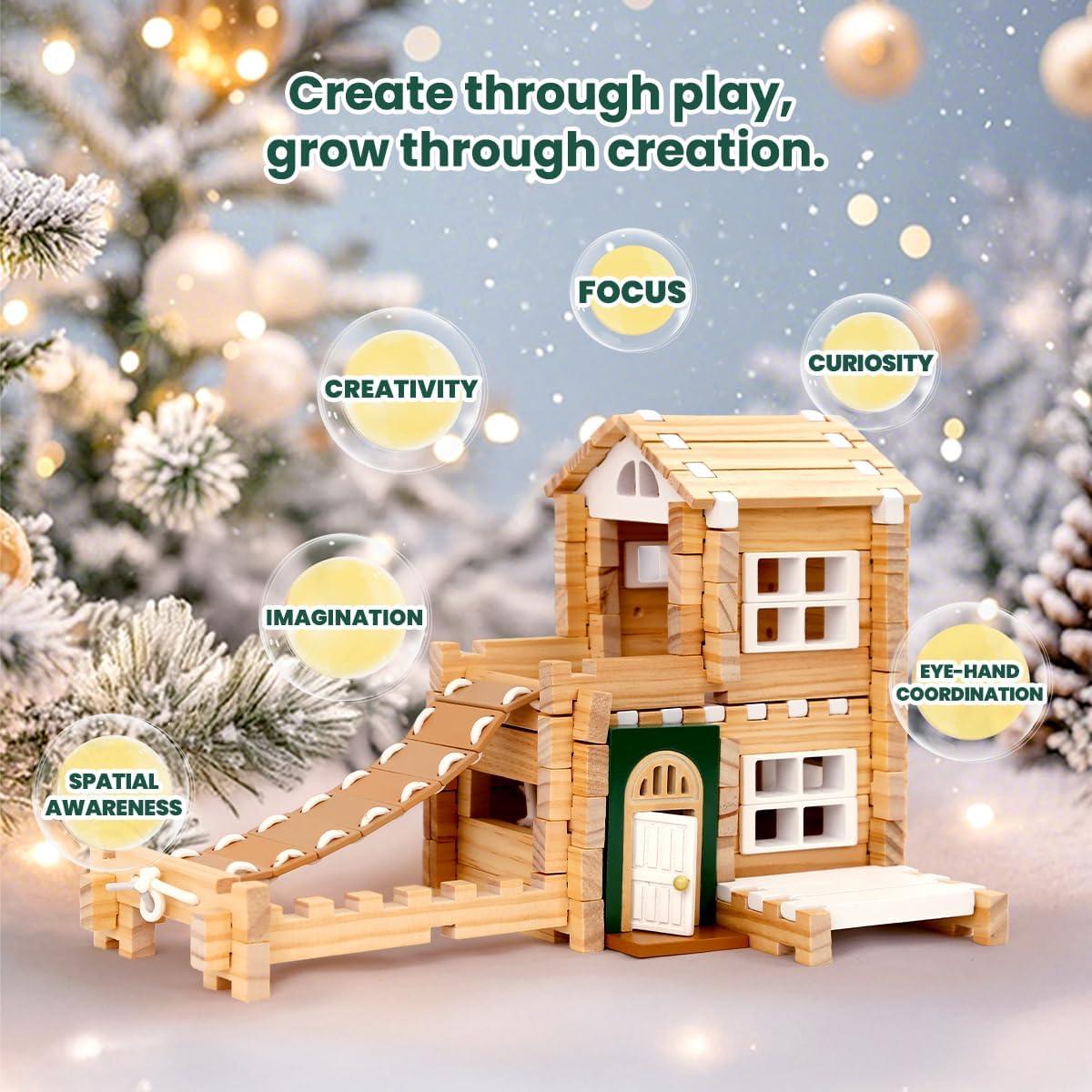 Bloques de Madera Jovi-mindly Casa de Ensueño 107 pcs