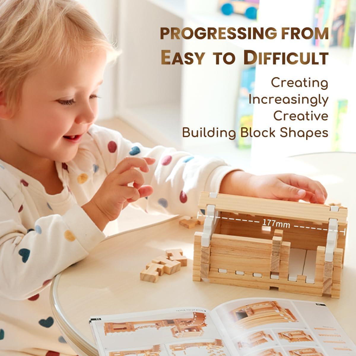 Bloques de Madera Jovi-mindly Casa de Ensueño 107 pcs