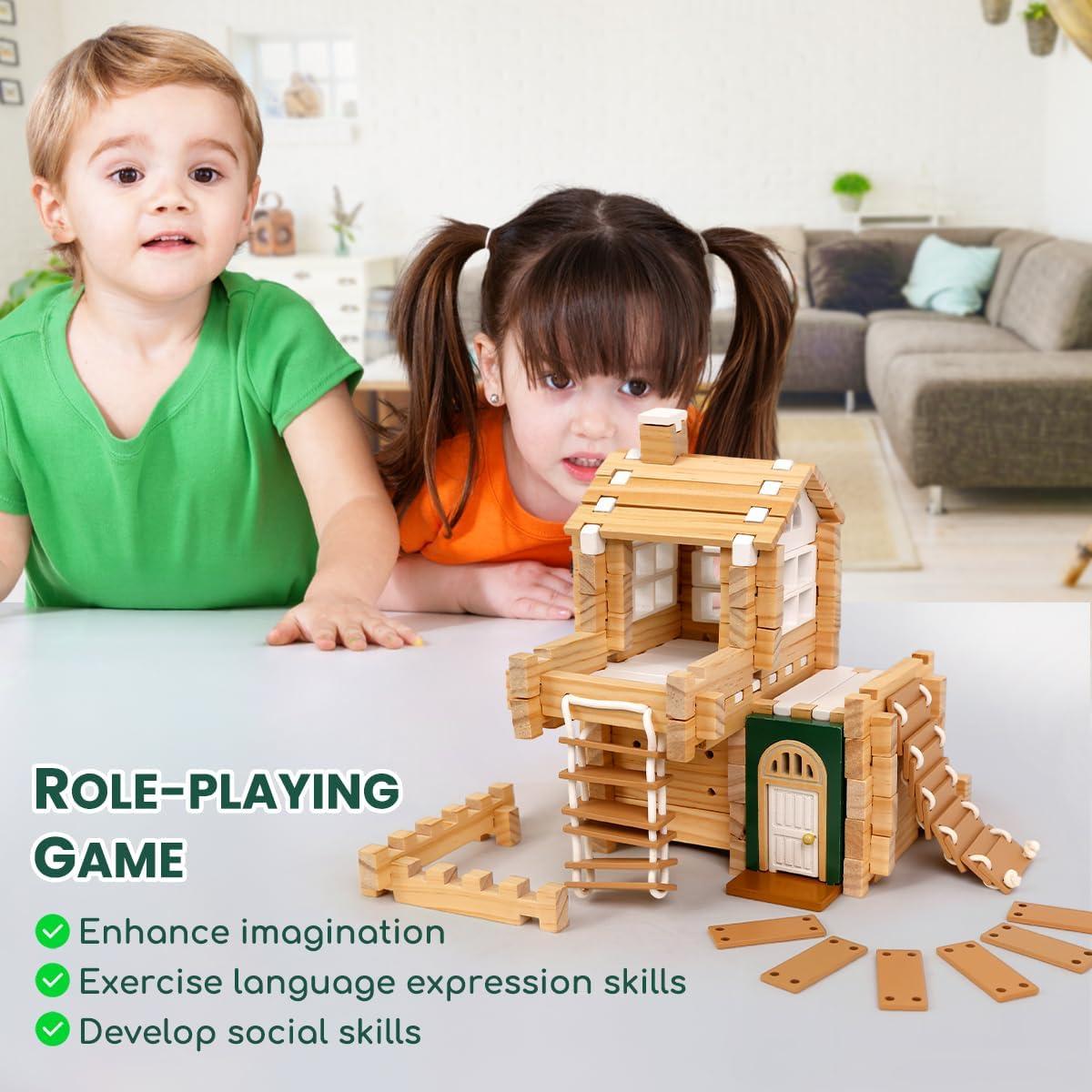 Bloques de Madera Jovi-mindly Casa de Ensueño 107 pcs