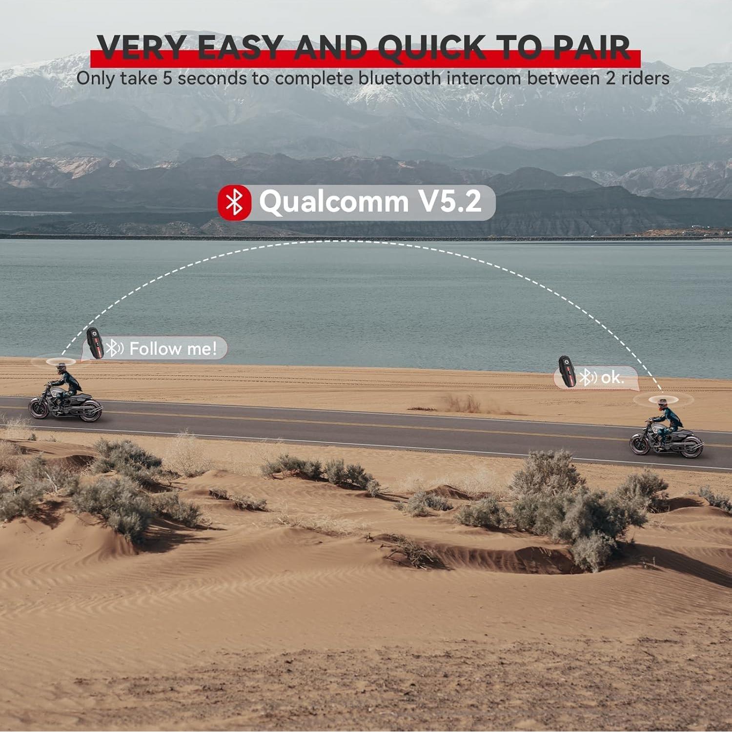 Auricular Bluetooth XGP para Motocicleta 2 Vías IP67