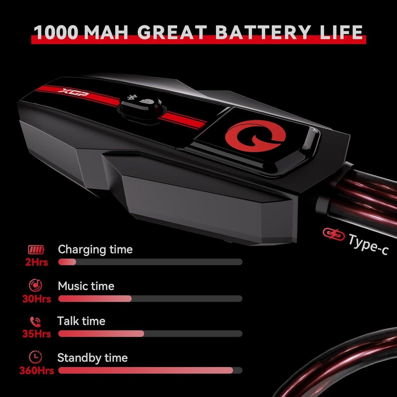 Auricular Bluetooth XGP para Motocicleta 2 Vías IP67