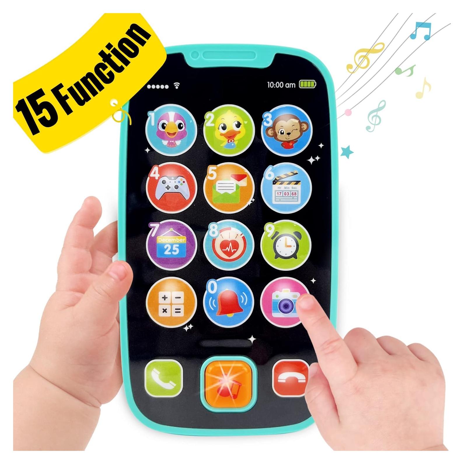 Teléfono Juguete para Bebés BABYFUNY Cian 15 Funciones 1-3 Años