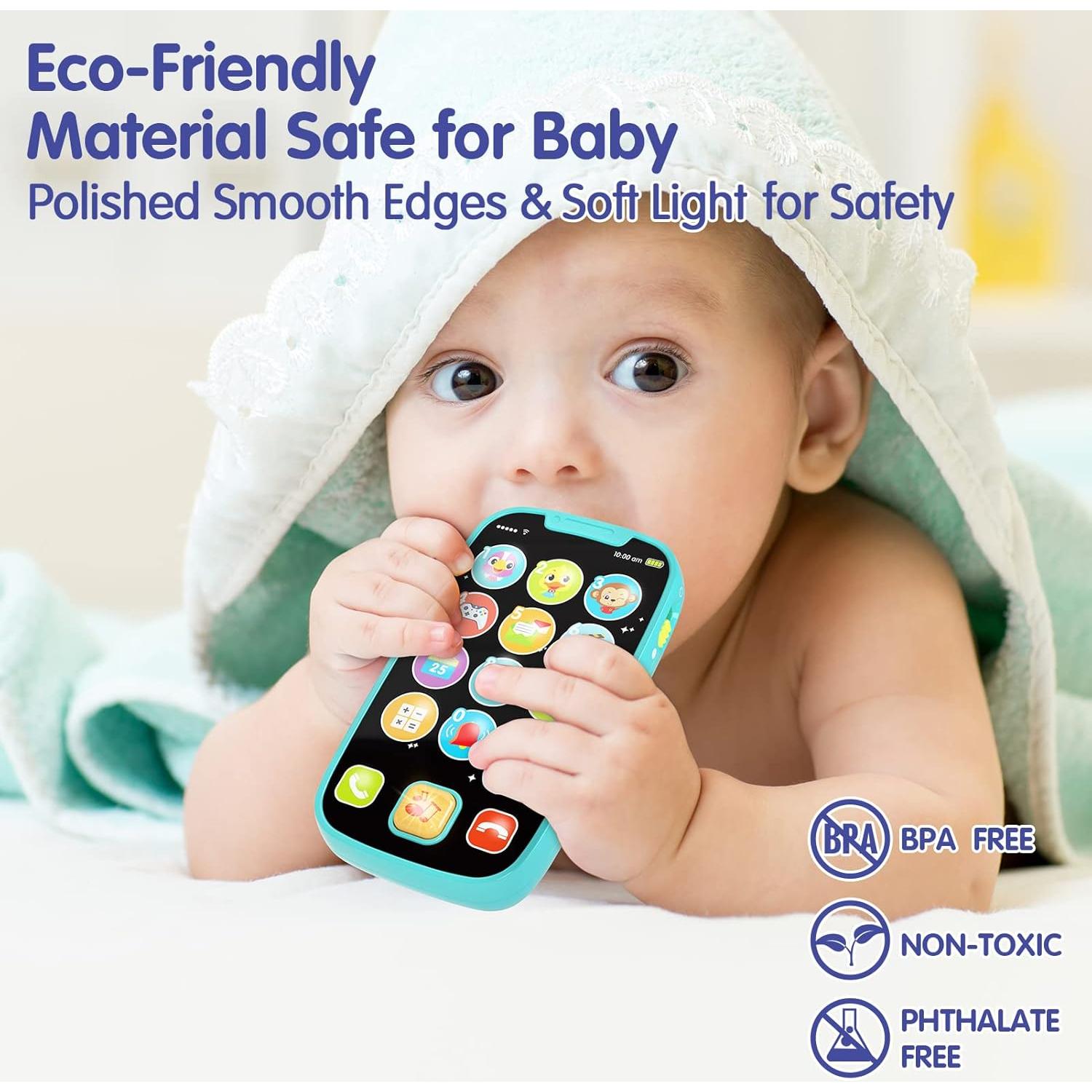 Teléfono Juguete para Bebés BABYFUNY Cian 15 Funciones 1-3 Años
