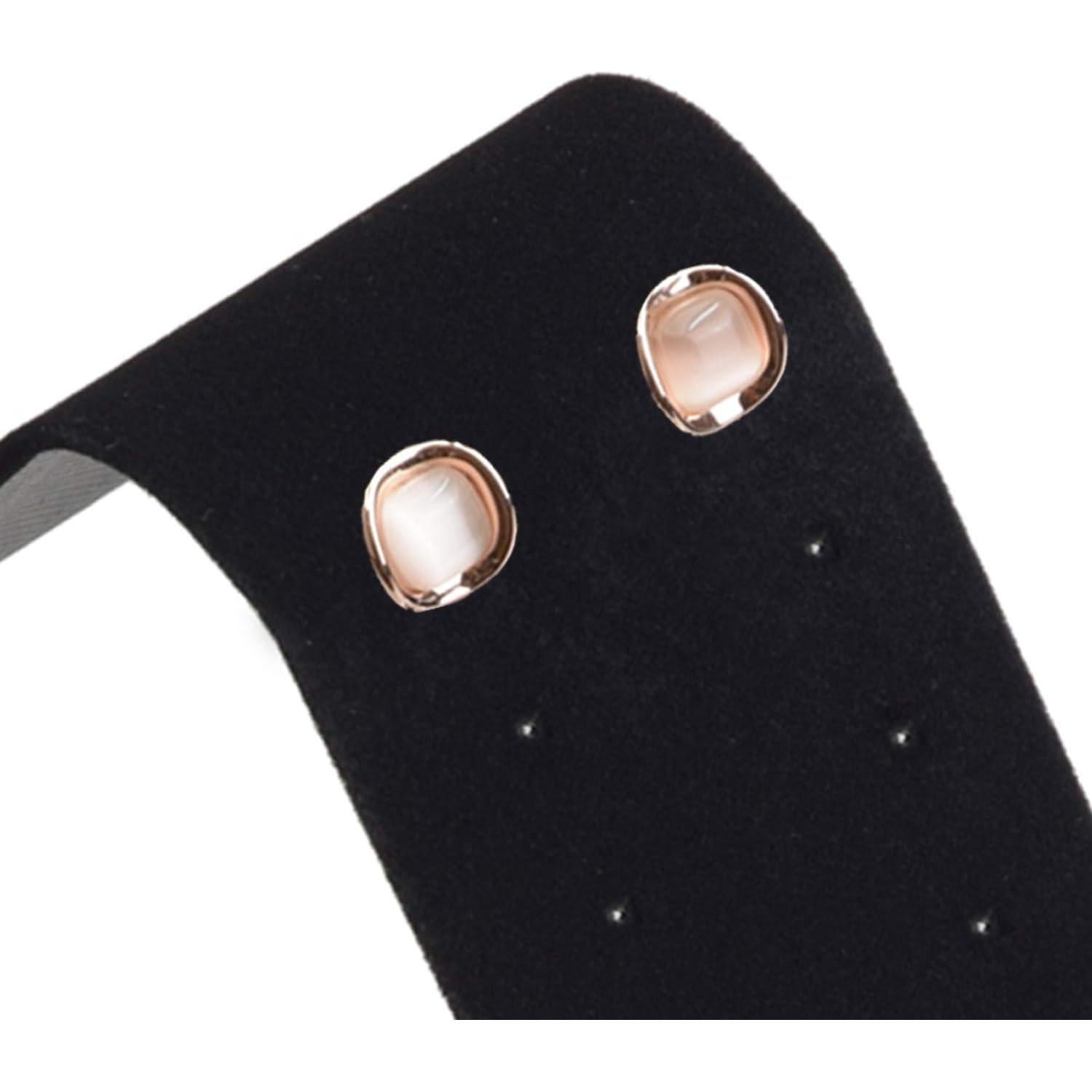 Soporte para Aretes MOOCA de Terciopelo Negro Ajustable 12 Pairs