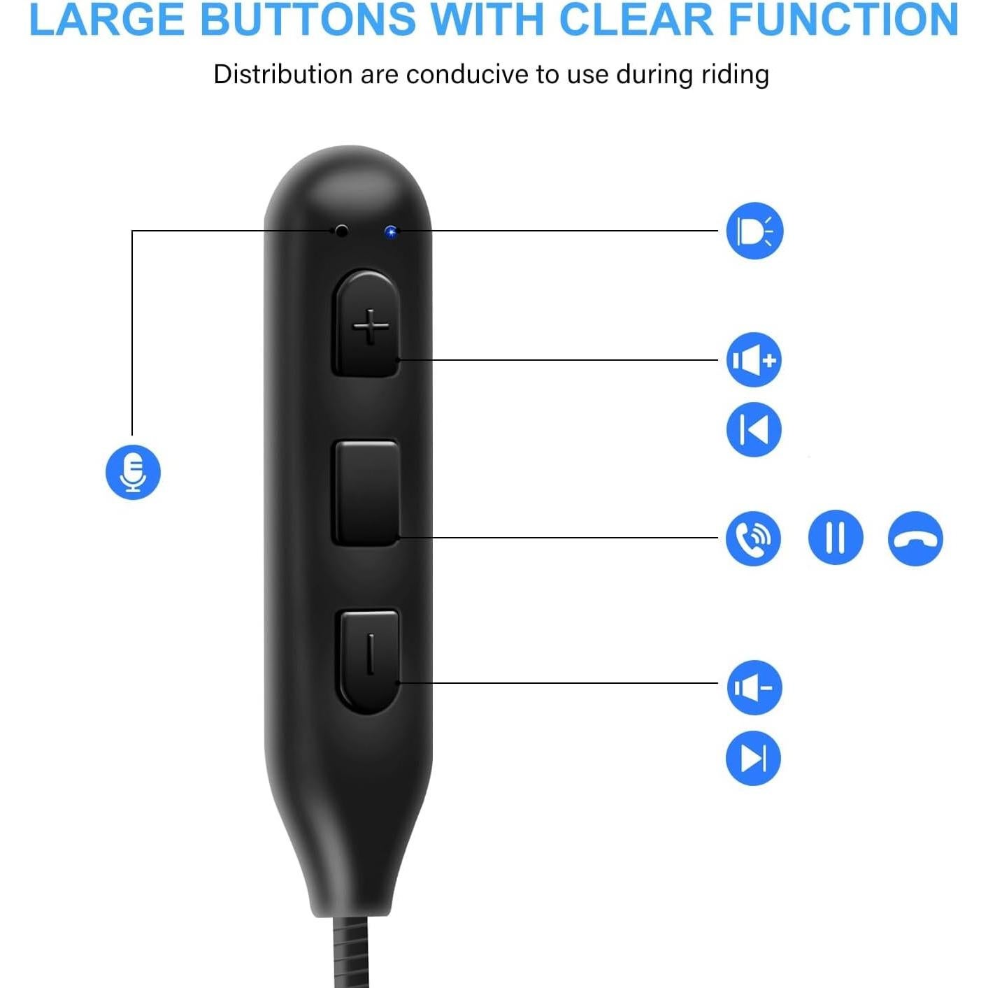 Auricular Bluetooth ELIKIDSTO para Casco de Motocicleta IPX7
