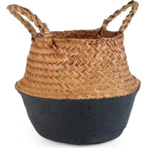 Cesta de Almacenamiento Pequeña BlueMake de Hierba Marina Negra