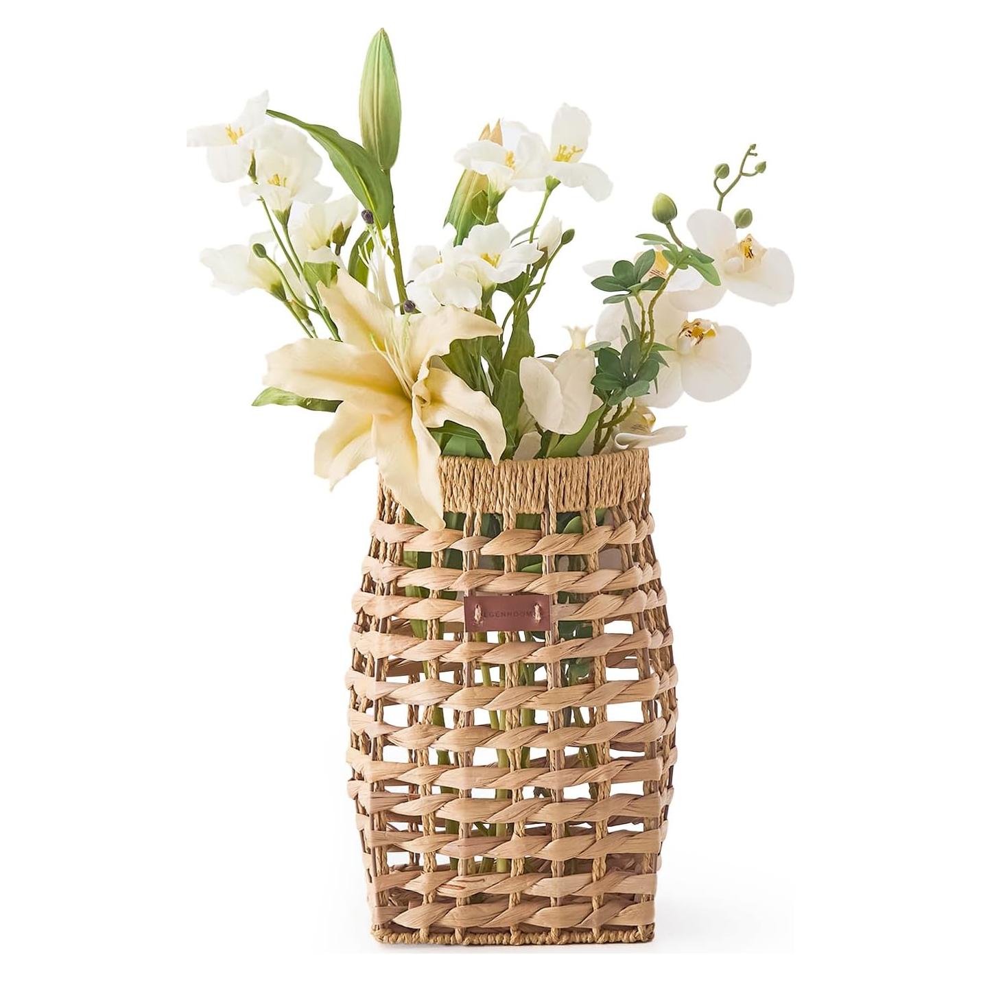 Cesta de Almacenamiento de Pared LGENHOOM 32x25cm Juncos de Agua