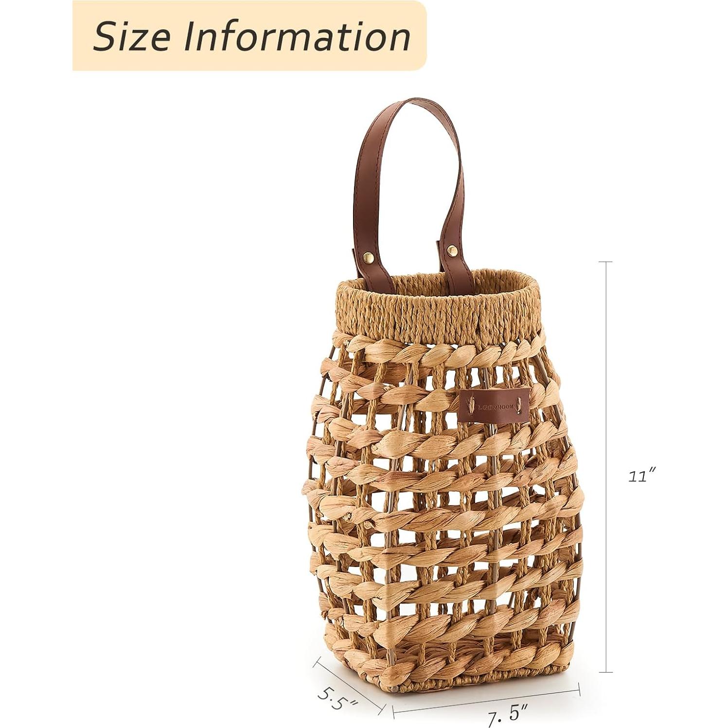 Cesta de Almacenamiento de Pared LGENHOOM 32x25cm Juncos de Agua