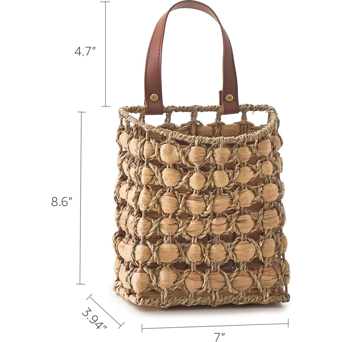 Cesta Colgante LGENHOOM Boho 22.86x9.91x17.78 cm