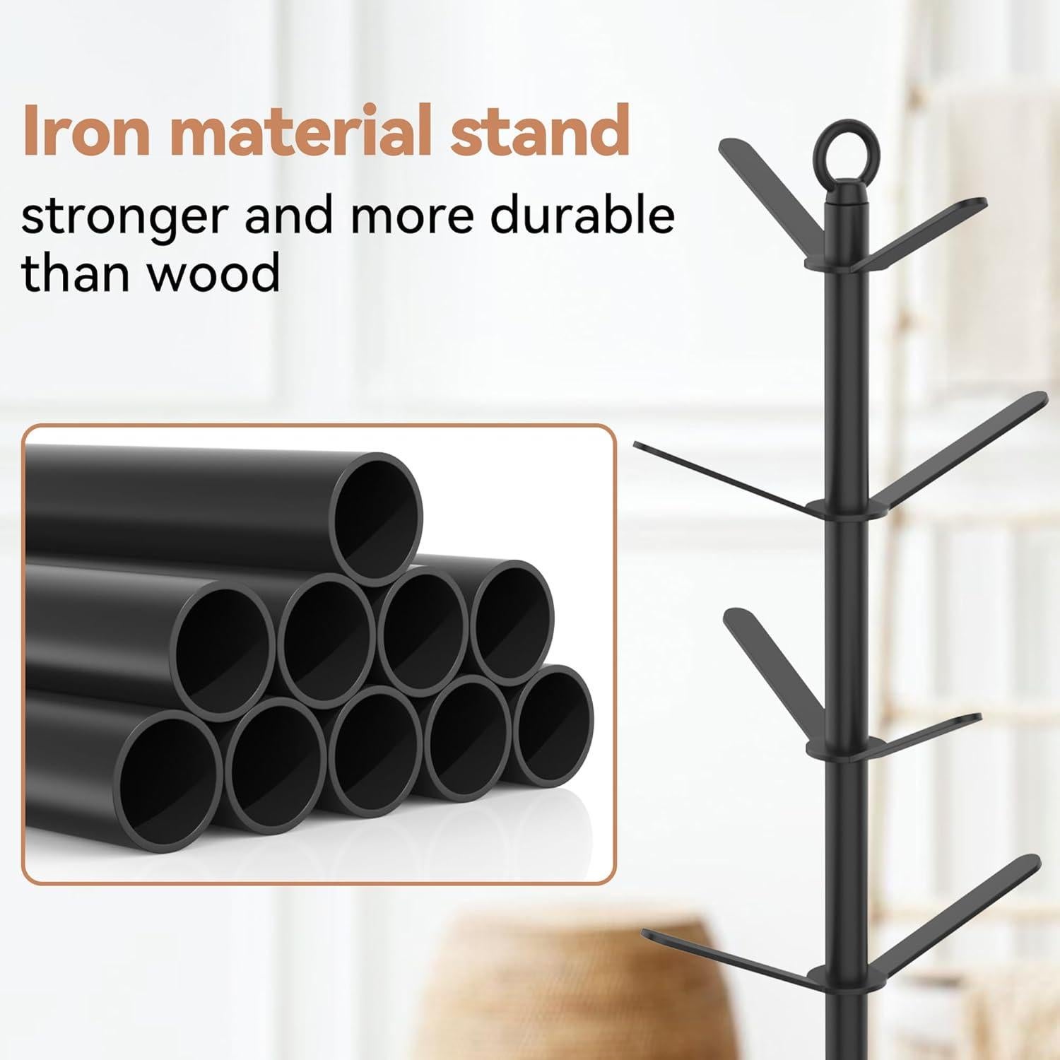 Soporte para Tazas Simesove de Madera de Nogal con 8 Ganchos