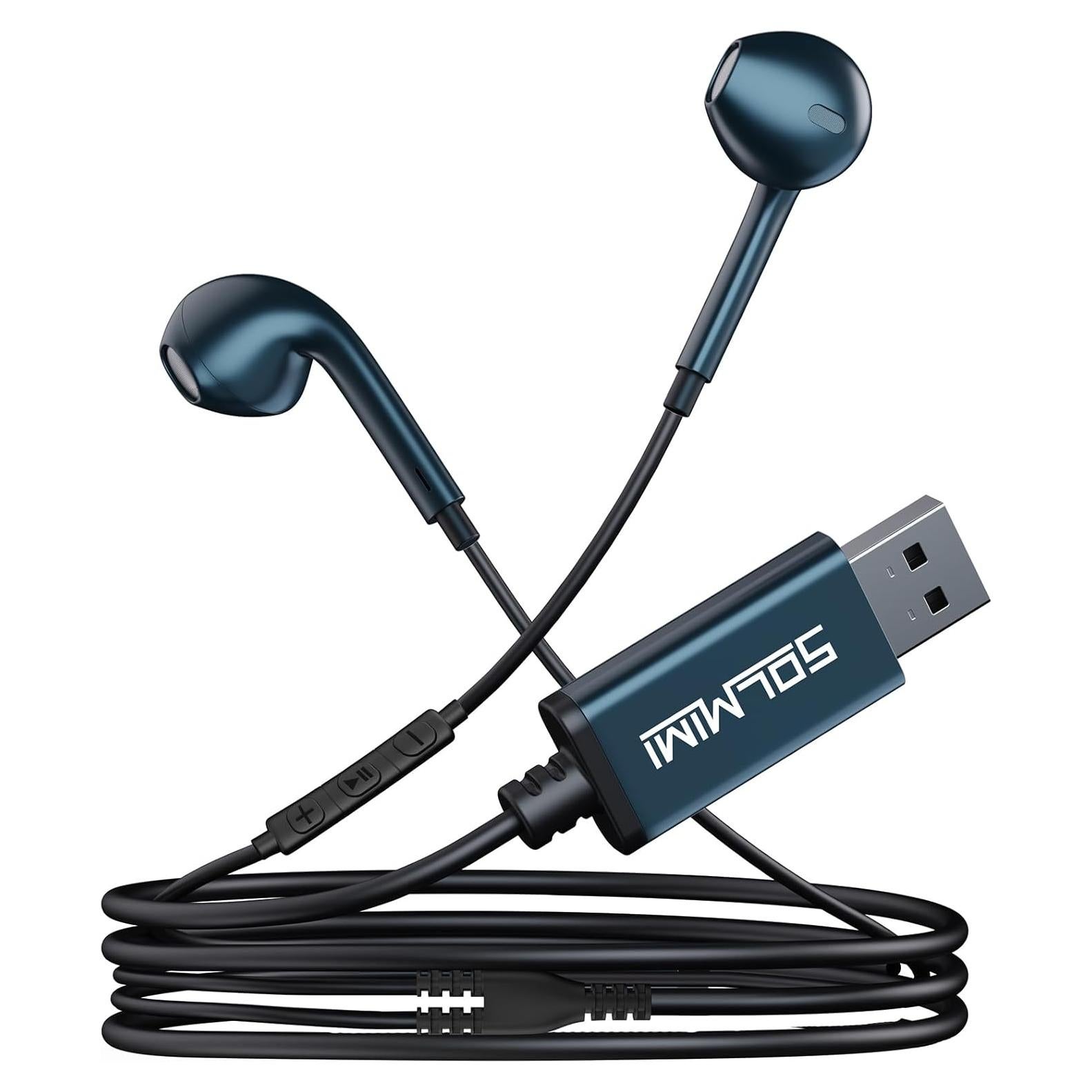 Auriculares USB con micrófono SOLMIMI 2m para PC y PS4/PS5