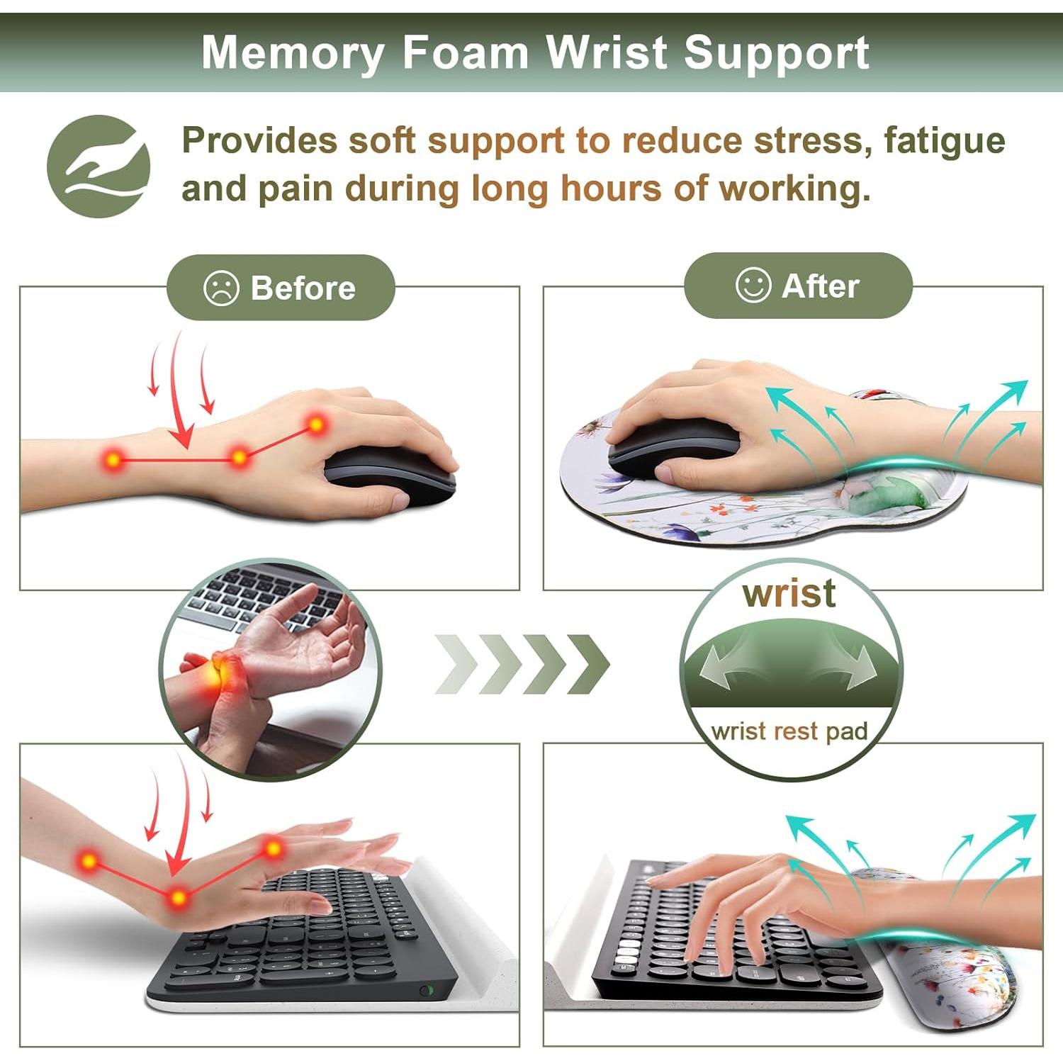 Alfombrilla de Ratón Ergonómica MOLKM001 con Reposamuñecas