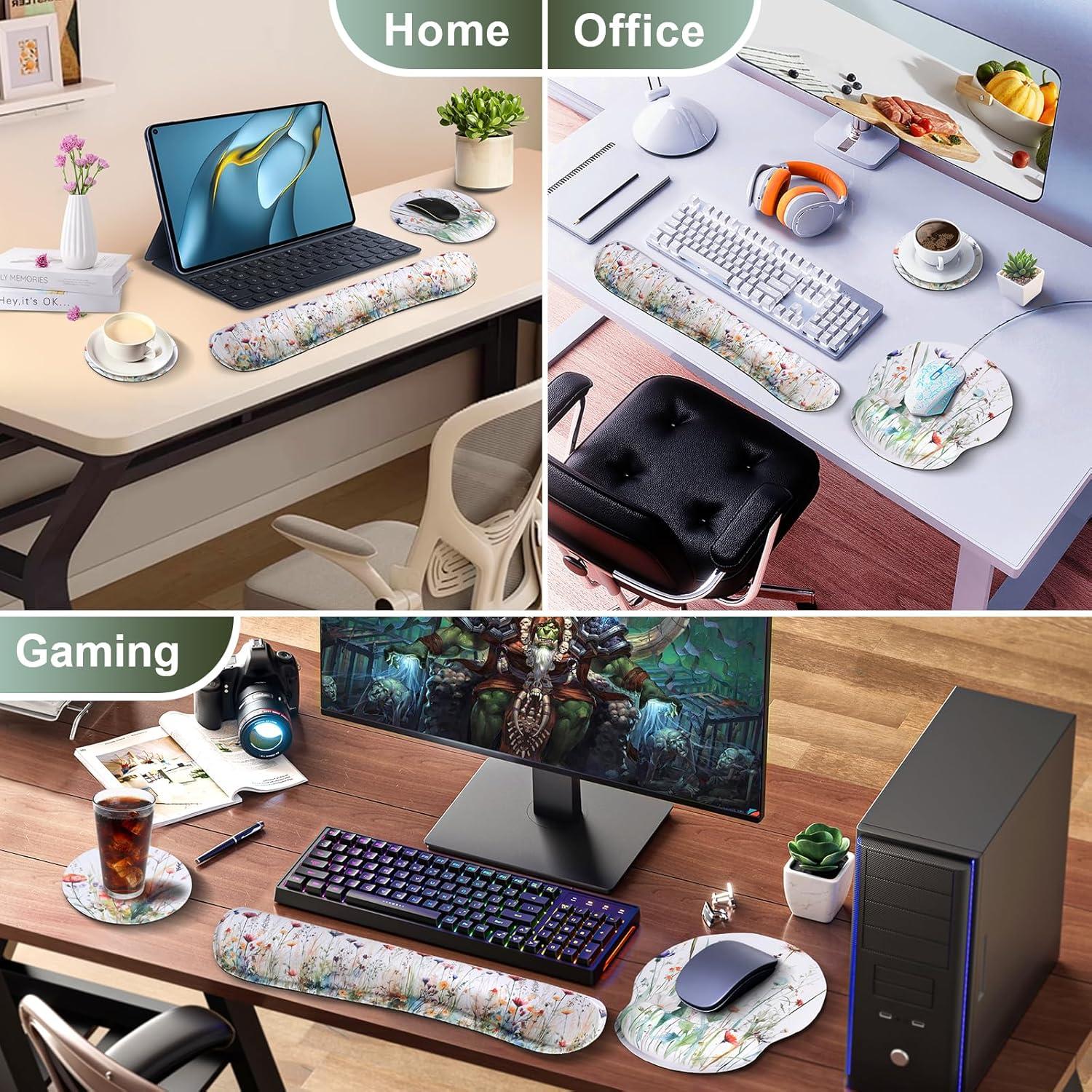 Alfombrilla de Ratón Ergonómica MOLKM001 con Reposamuñecas