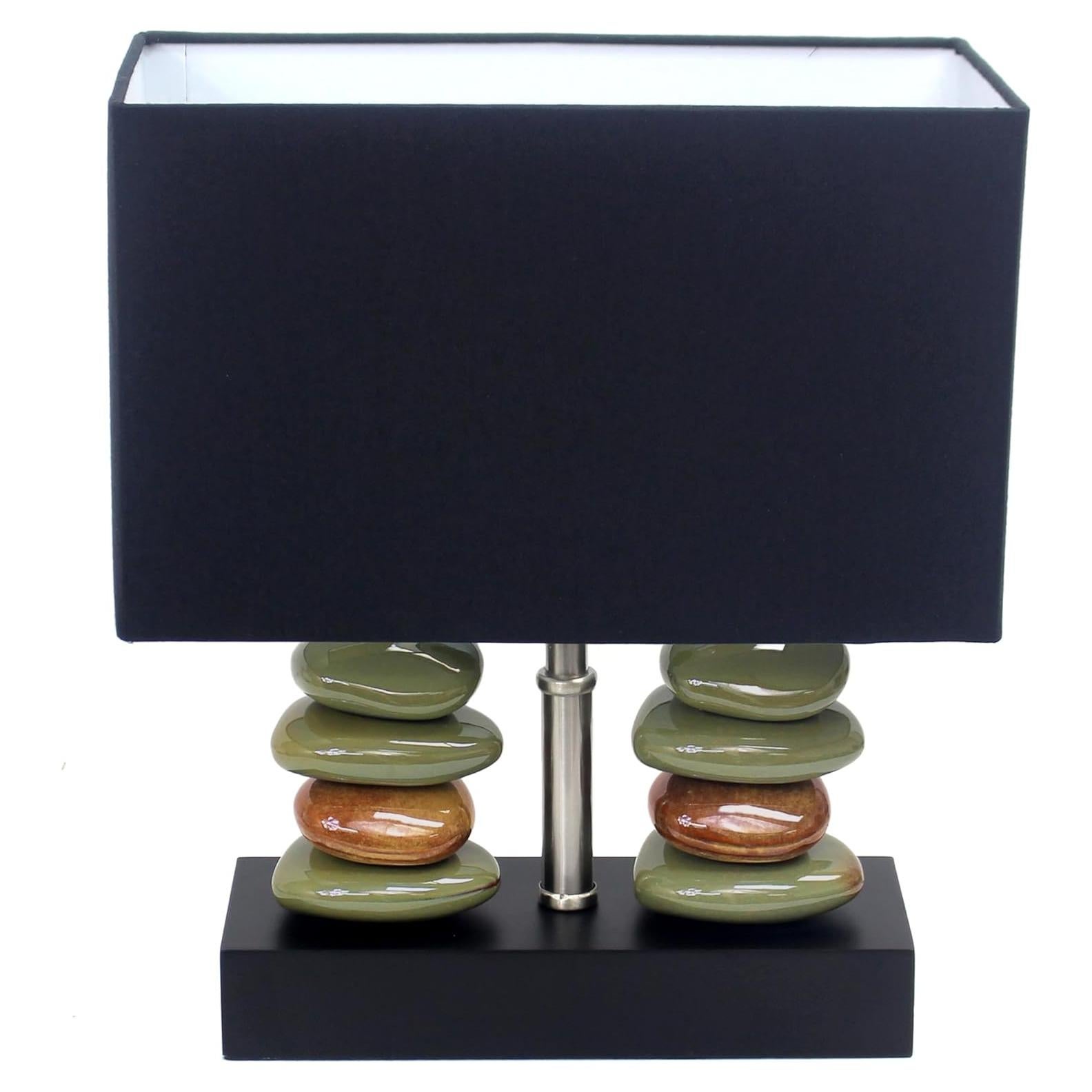 Lámpara de Mesa Elegant Designs LT1147-BLK, Cerámica Negra