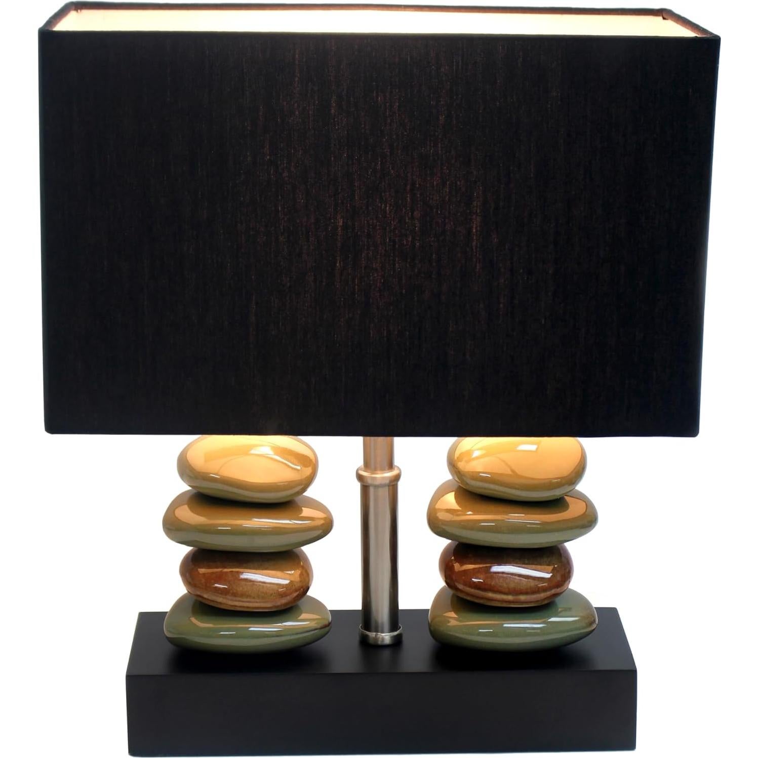 Lámpara de Mesa Elegant Designs LT1147-BLK, Cerámica Negra