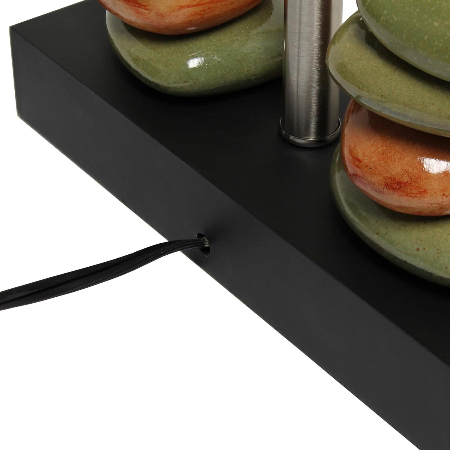 Lámpara de Mesa Elegant Designs LT1147-BLK, Cerámica Negra