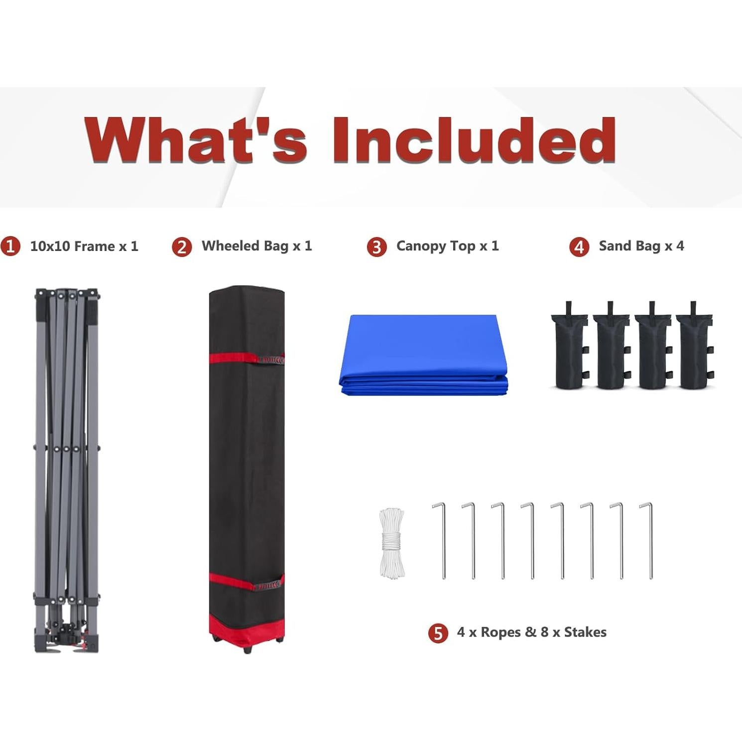 Carpa Plegable ABCCANOPY 3x3m Azul con Accesorios